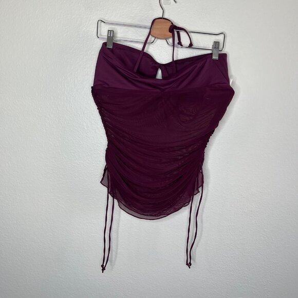 Becca By Rebecca Virtue Womens XL Muse Bandeau Mesh Tankini Swim Top New - Picture 5 of 8